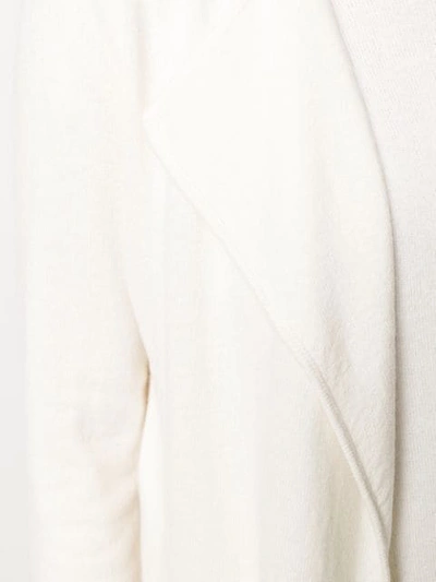 ALLUDE OPEN-FRONT CARDIGAN - 白色