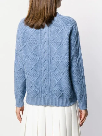 Shop Allude Grob Gestrickter Pullover In Blue