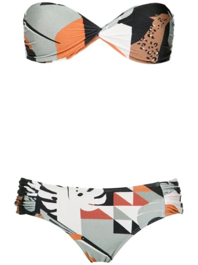 Shop Adriana Degreas Bikini Set In Multicolour
