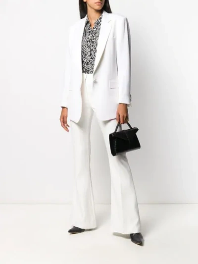 Shop Alexander Mcqueen Sharp Flared Trousers In White