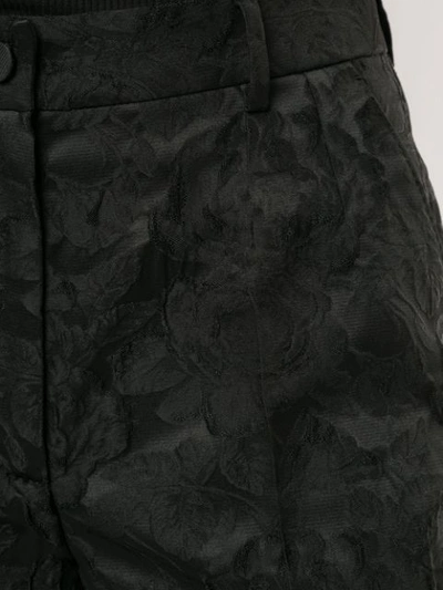 Shop Dolce & Gabbana Jacquard Wide-lg Trousers In Black