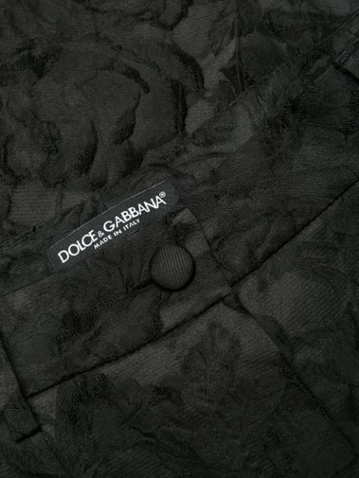 Shop Dolce & Gabbana Jacquard Wide-lg Trousers In Black