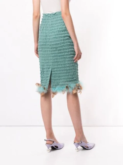 Shop Tu Es Mon Tresor Ruffled Tulle Skirt In Green