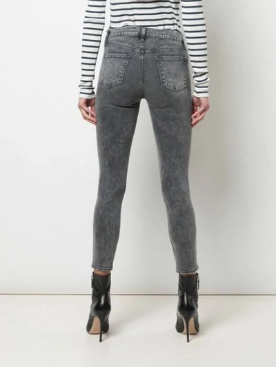 Shop J Brand 835 Mid-rise Cropped Skinny Jeans In Grey