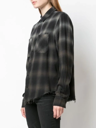 Shop Amiri Ombré Plaid Shirt In Green