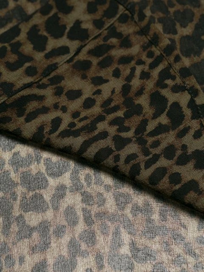 Shop Saint Laurent Seidenhemd Mit Leoparden-print In Brown