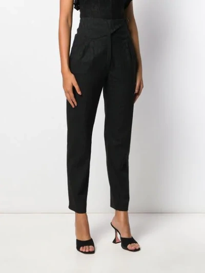 Shop Blazé Milano High Waisted Trousers In Black