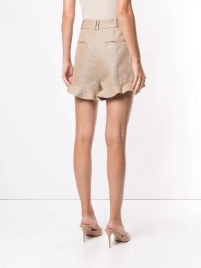 Shop Acler Alameda Shorts In Neutrals
