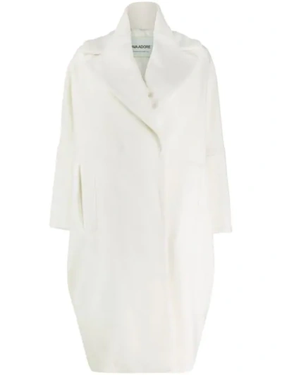 Shop Ava Adore Oversized Double-breasted Coat In White