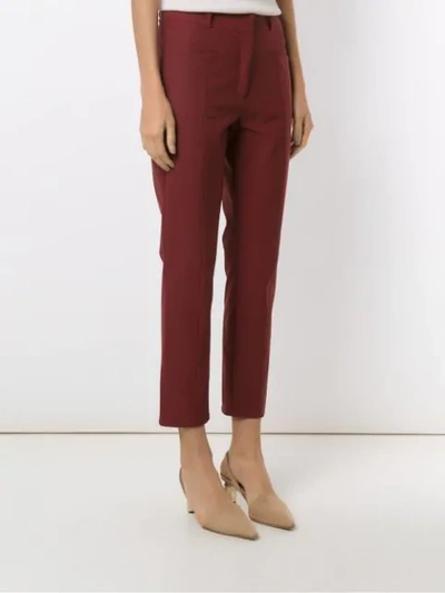 Shop Alcaçuz Marilia Tailored Trousers In Red