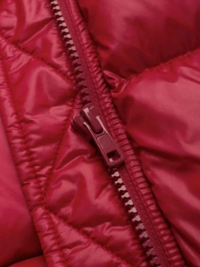 Shop Red Valentino Jersey Cuff Puffer Jacket In Red