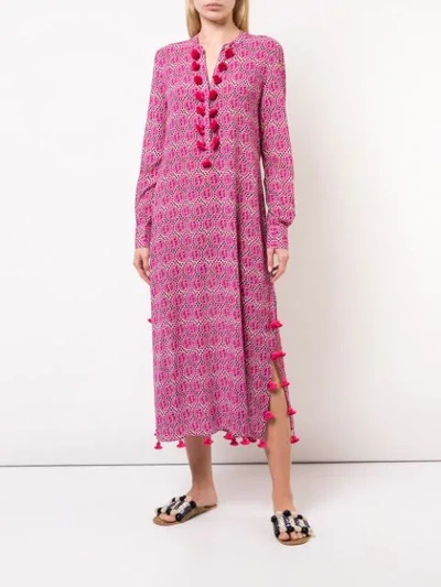Shop Figue Paolina Paisley Kaftan Dress In Pink