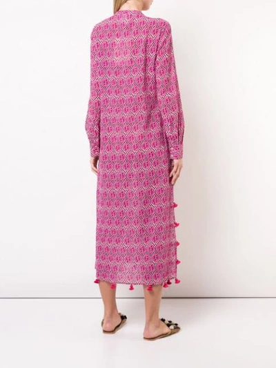 Shop Figue Paolina Paisley Kaftan Dress In Pink