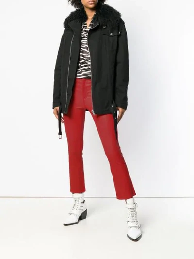 Shop Rag & Bone /jean Bootcut Leather Trousers - Red