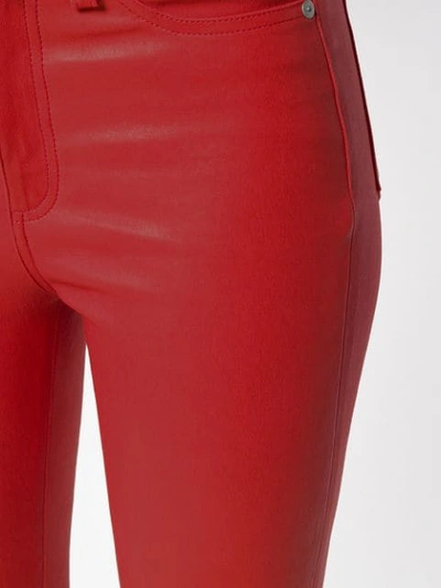 Shop Rag & Bone /jean Bootcut Leather Trousers - Red