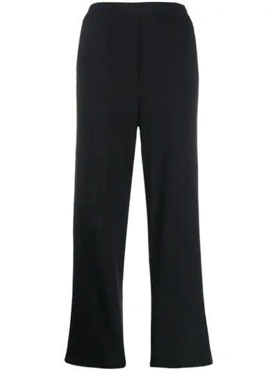 Shop Etro High-waisted Straight Trousers In Black