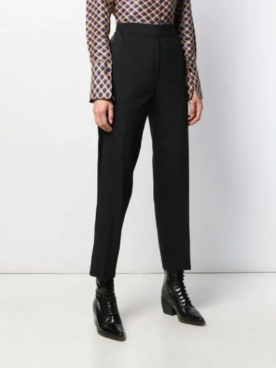 Shop Etro High-waisted Straight Trousers In Black