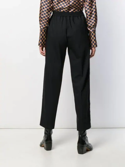 Shop Etro High-waisted Straight Trousers In Black