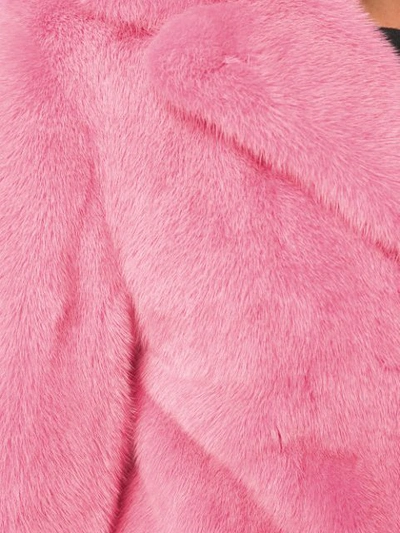 Shop Saint Laurent Mink Fur Coat In 6900 Rose