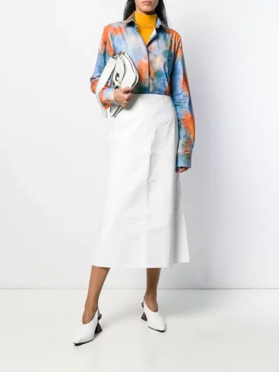 Shop A.w.a.k.e. Flared Midi Skirt In White