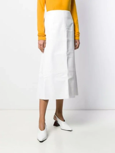 Shop A.w.a.k.e. Flared Midi Skirt In White