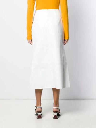 Shop A.w.a.k.e. Flared Midi Skirt In White