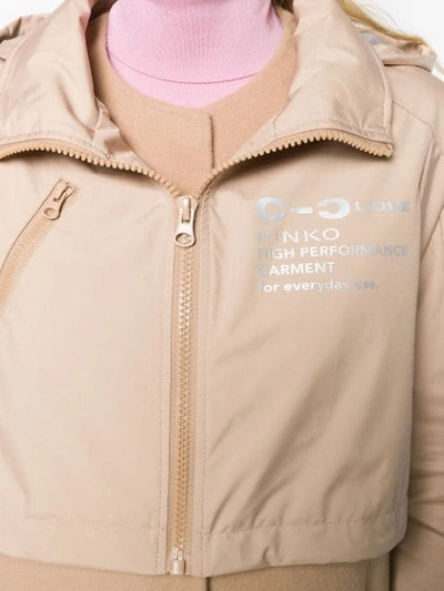 Shop Pinko Two-piece Coat In N35 Beige