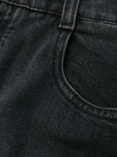 Shop Stella Mccartney Frayed Cropped Jeans In Black