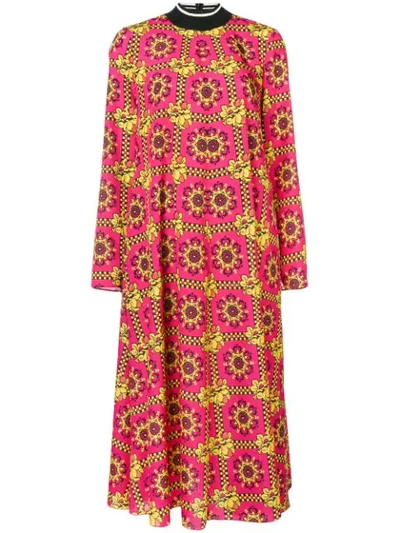 Shop Red Valentino Printed Mid-length Dress - Pink