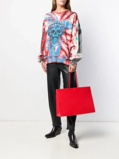 Shop Amiri Skull-print Sweatshirt In Red