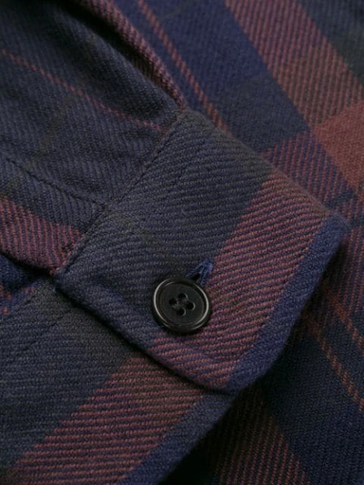 ASPESI PLAID PRINT SHIRT - 蓝色