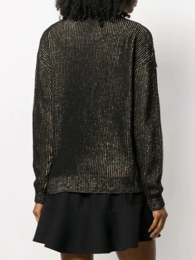 Shop Aniye By Embellished Knit Sweater In 1386 Black Gold