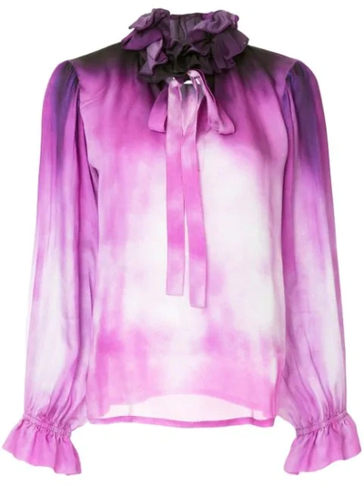 Shop Moschino Gradient Print Blouse - Pink