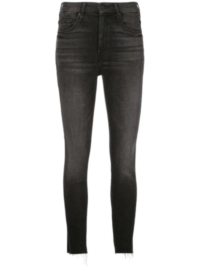 Shop Mother Faded Skinny Jeans In Black