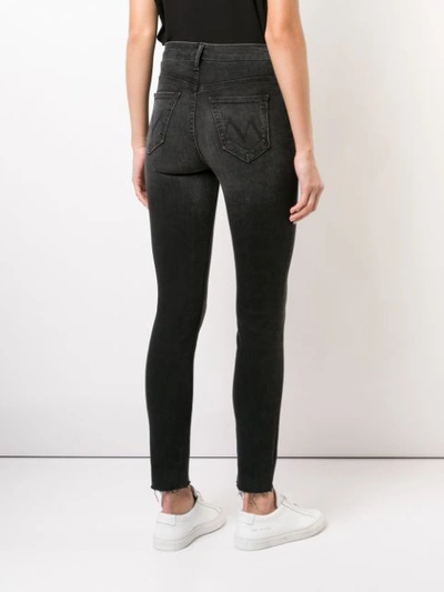 Shop Mother Faded Skinny Jeans In Black