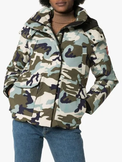 Shop Canada Goose Blakely Camouflage-print Parka In Blue