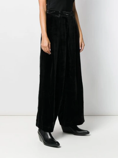 Shop Andrea Ya'aqov Velvet Tailored Trousers In Black