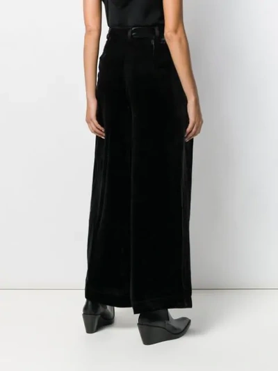 Shop Andrea Ya'aqov Velvet Tailored Trousers In Black