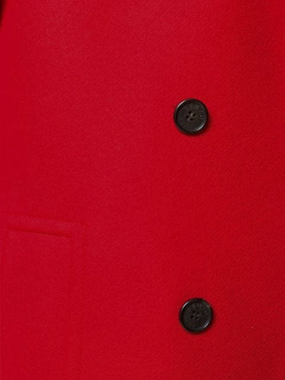 Shop Kenzo Double Breasted Coat In Red