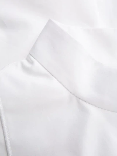 Shop Maison Rabih Kayrouz High Neck Poplin Shirt In White