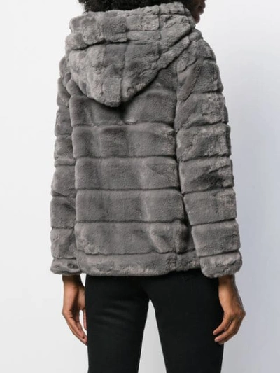 Shop Apparis Hooded Oversized Jacket In Grey