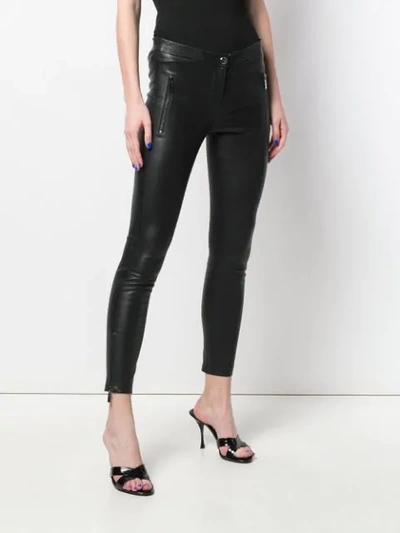 Shop Arma High-waisted Skinny Trousers In Black