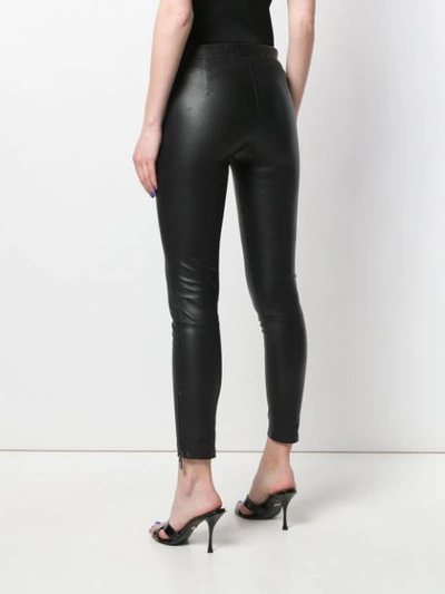 Shop Arma High-waisted Skinny Trousers In Black