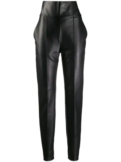 Shop Alexandre Vauthier High Waisted Trousers In Black