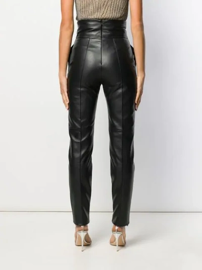 Shop Alexandre Vauthier High Waisted Trousers In Black