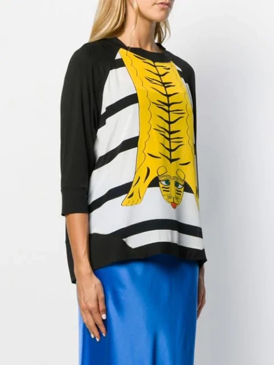 Shop Ultràchic Tiger Print Sweater In Black
