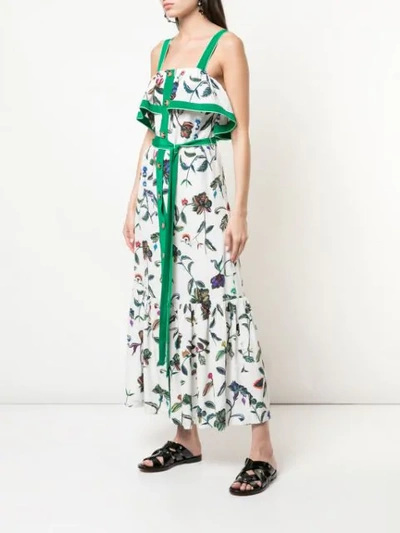 Shop Derek Lam 10 Crosby Botanical Print Maxi Dress In Green