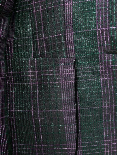 MARCO DE VINCENZO 格纹单排扣西装夹克 - 绿色