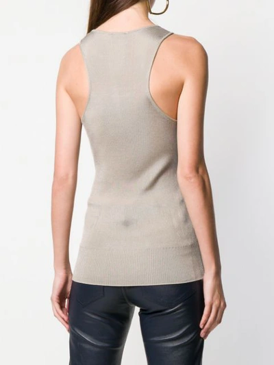 Shop Tom Ford Ribbed Tank Top In Neutrals