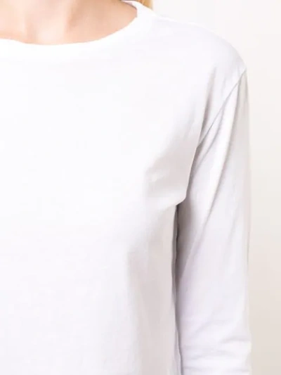 Shop Amo Fitted Long Sleeved Top In White
